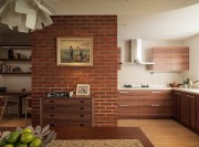 个性摩登现代简约风格60平米一居室厨房橱柜装修效果图
