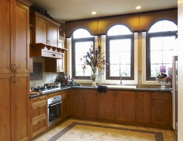 华贵绚丽的新古典风格300平米别墅厨房橱柜装修效果图