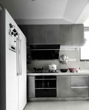 大方时尚现代简约风格100平米四居室厨房橱柜装修效果图