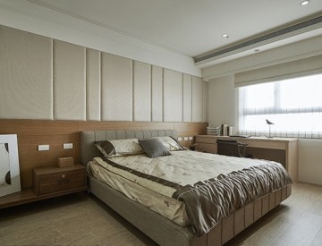 简单精细现代简约风格130平米四居室卧室飘窗装修效果图