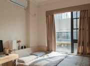 温润柔和现代简约风格90平米三居室卧室飘窗装修效果图