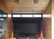 极简欧式风格40平米一居室卧室背景墙装修效果图