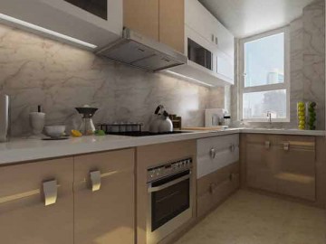 精美高贵欧式风格70平米一居室厨房橱柜装修效果图
