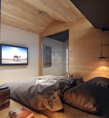 极简欧式风格40平米一居室卧室电视背景墙装修效果图