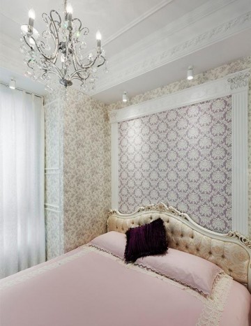 纯白浪漫欧式风格60平米小户型卧室吊顶装修效果图