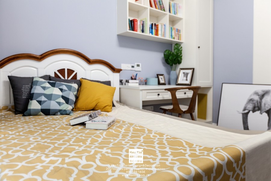 荷澜庭现代简约三居室卧室装修实景案例