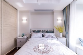 旭辉香格里新中式风格复式卧室装修实景案例