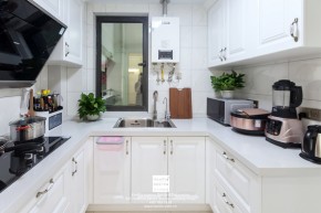 枫华紫园欧式轻奢风格两居室厨房装修实景案例